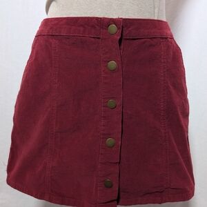 Altar'd State Red Mini A-Line Skirt for Casual Wear